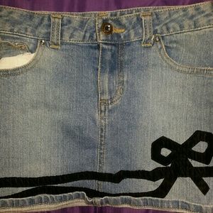 Skirt Shorts With Bow Design Along The End